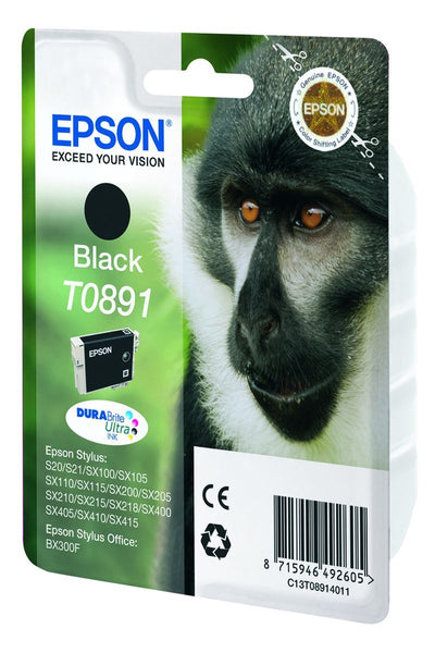 Epson Monkey Inchiostro nero singolo DURABrite Ultra Scimmia T0891 [C13T08914011]