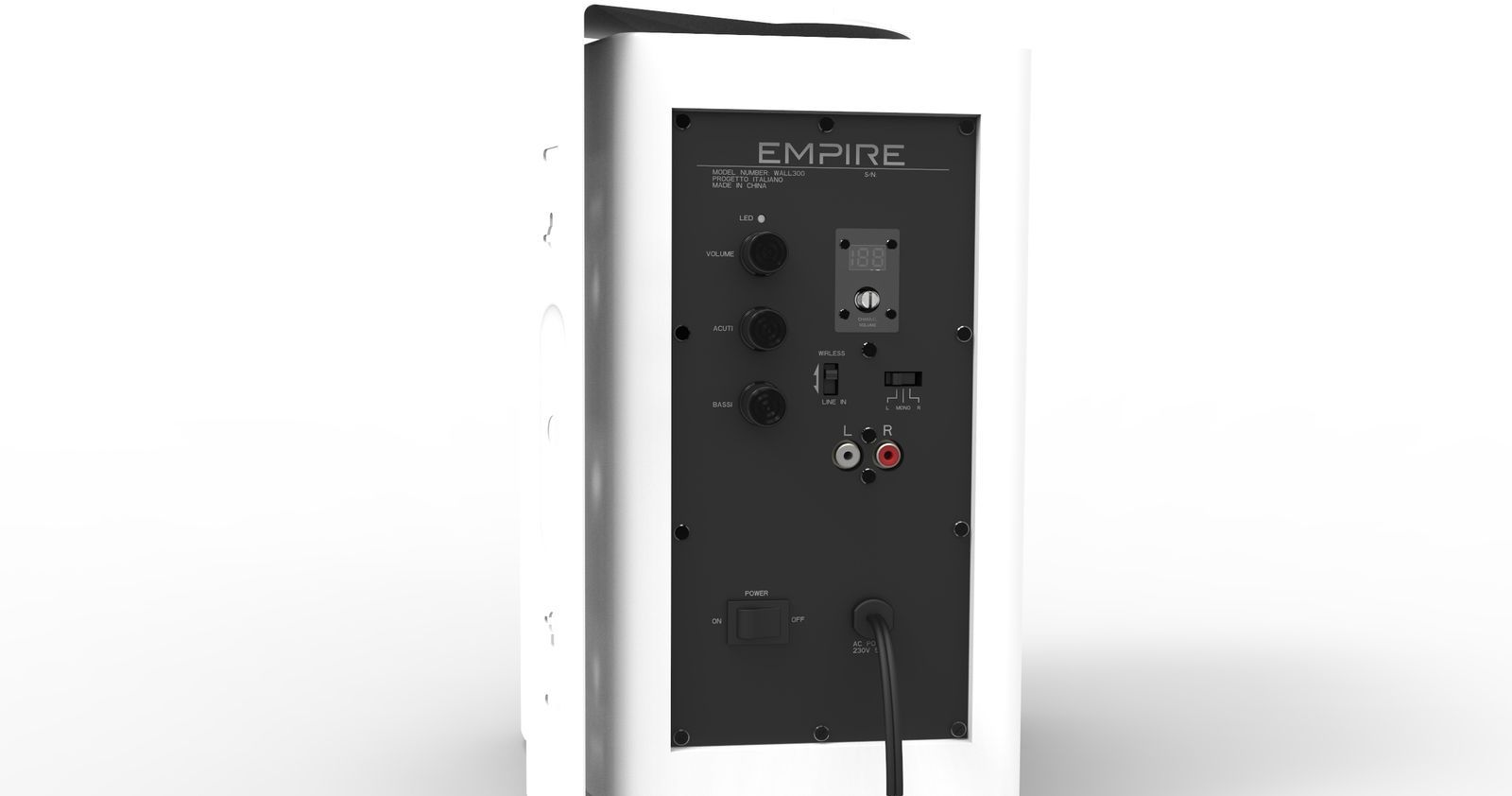 Empire Media HT.WALL300U set di altoparlanti 150 W Universale Bianco 2.0 canali 2-vie [HT.WALL300U]
