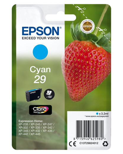 Epson Strawberry Cartuccia Fragole Ciano Inchiostri Claria Home 29 [C13T29824012]