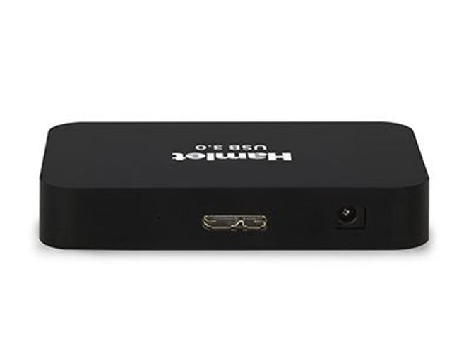 Hamlet Hub Usb 3.0 a 4 porte 5 Gbps con alimentatore [XHUB430BKPW]