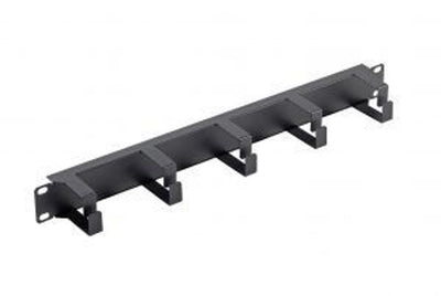 PANNELLO GUIDACAVI NERO CON 5 ANELLI h.55 1U [ITR-000104-I]