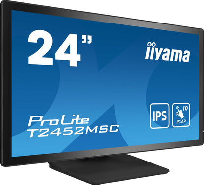 iiyama ProLite T2452MSC-B1 Monitor PC 60,5 cm (23.8") 1920 x 1080 Pixel Full HD LCD Touch screen Multi utente Nero [T2452MSC-B1]