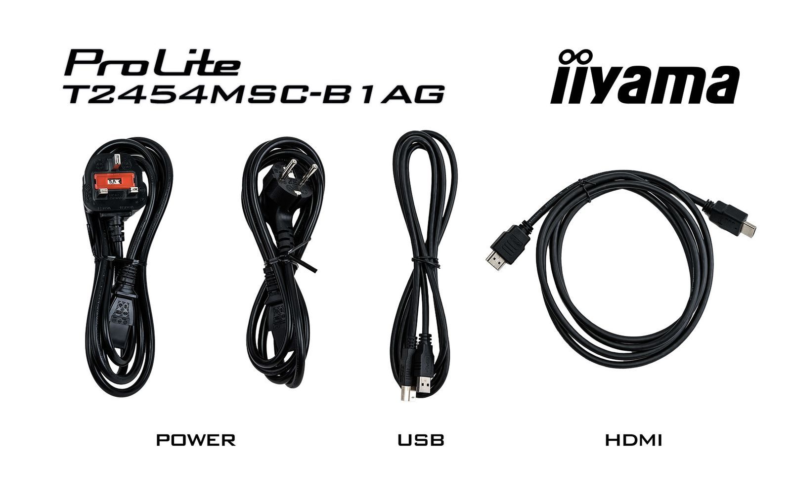 iiyama ProLite T2454MSC-B1AG Monitor PC 60,5 cm (23.8") 1920 x 1080 Pixel Full HD LED Touch screen Multi utente Nero [T2454MSC-B1AG] - ITPartners