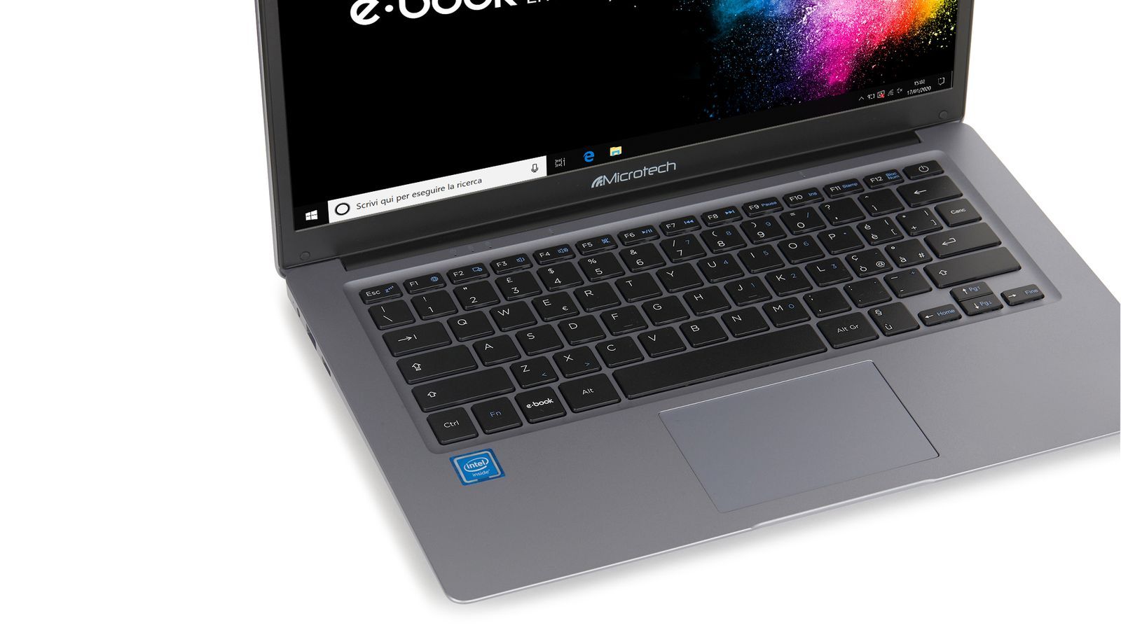 Microtech e-book Lite Intel Celeron N4020 Computer portatile 35,8 cm (14.1") Full HD 4 GB LPDDR4-SDRAM 64 GB eMMC Wi-Fi 5 (802.11ac) Windows 10 Pro Education Grigio [EBL14C/W3]