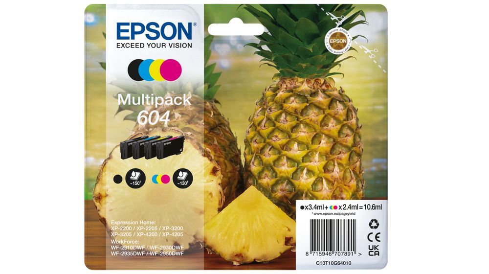 Epson 604 cartuccia d'inchiostro 4 pz Compatibile Resa standard Nero, Ciano, Magenta, Giallo [C13T10G64010]