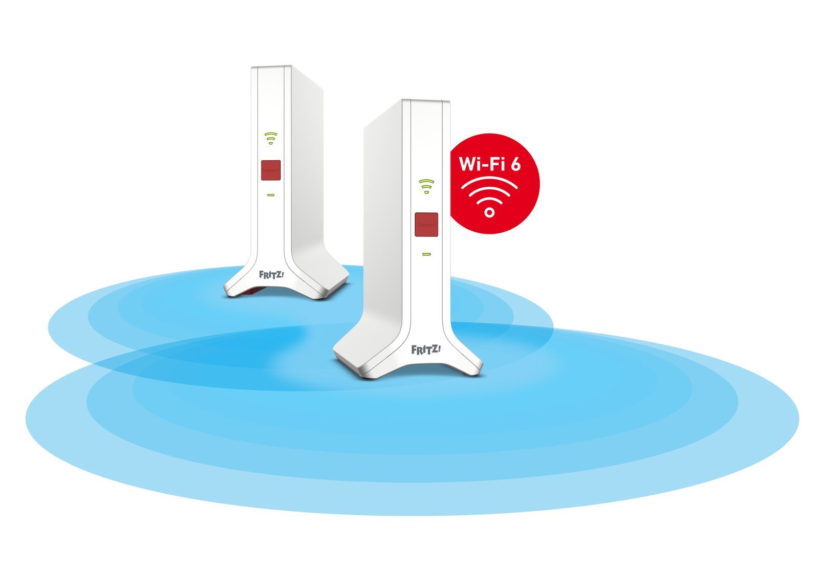 FRITZ!Repeater FRITZ!Mesh Set 4200 2-pack Edition International Ripetitore di rete 4200 Mbit/s Rosso, Bianco [20003110]