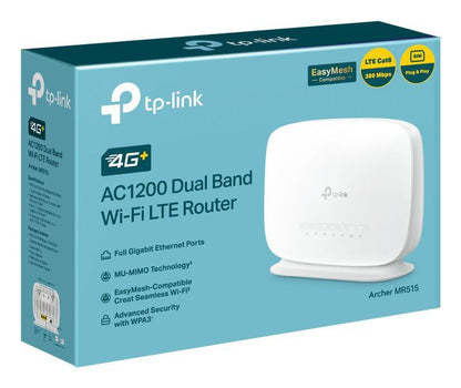 TP-Link Archer AC1200 router wireless Gigabit Ethernet Dual-band (2.4 GHz/5 GHz) 4G Bianco [ARCHERMR515]