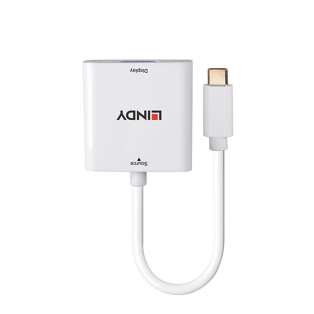 Lindy 43355 cavo e adattatore video USB tipo-C VGA (D-Sub) Bianco [LINDY43355]