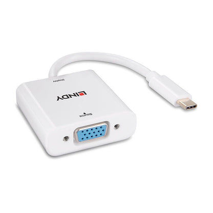 Lindy 43355 cavo e adattatore video USB tipo-C VGA (D-Sub) Bianco [LINDY43355]