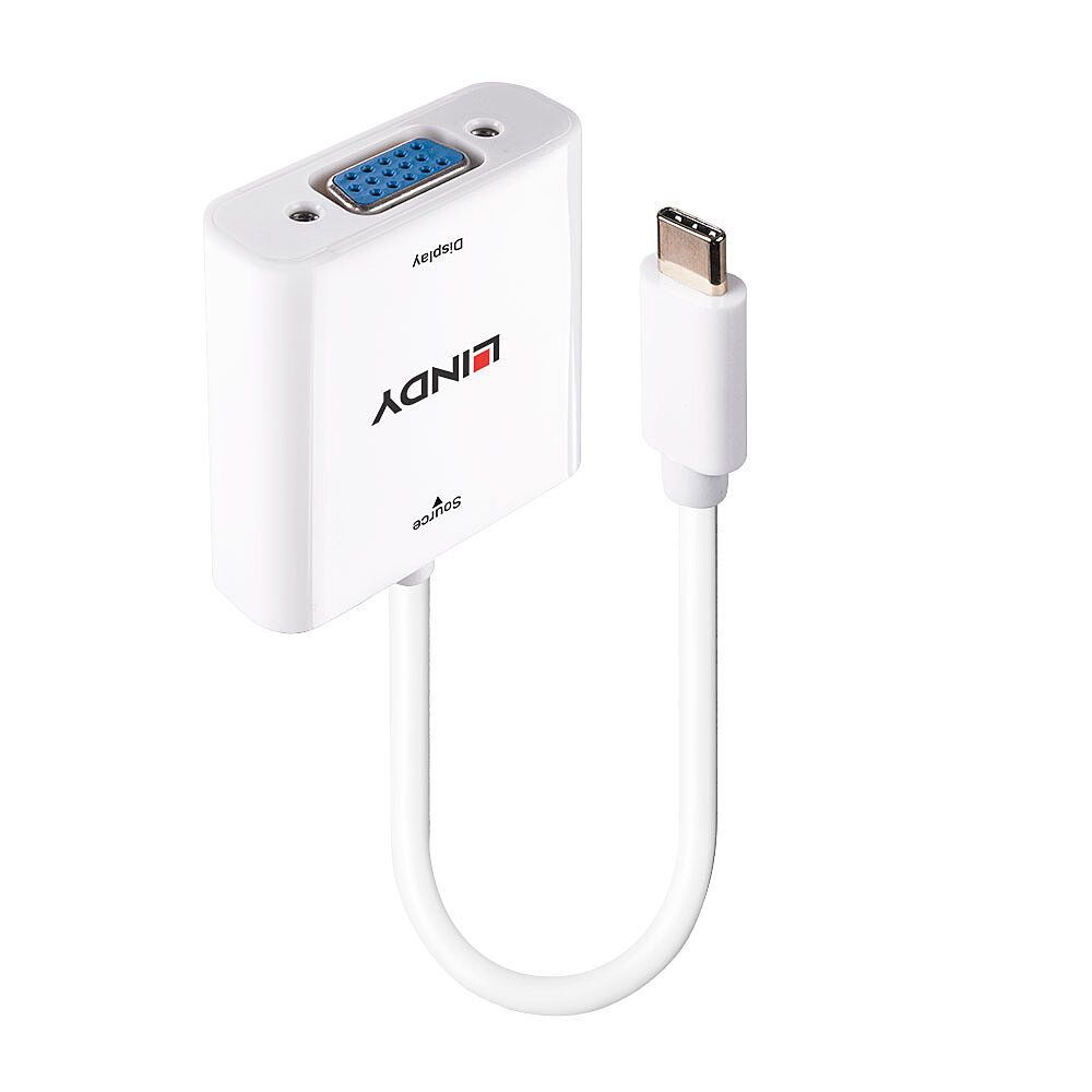 Lindy 43355 cavo e adattatore video USB tipo-C VGA (D-Sub) Bianco [LINDY43355]
