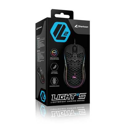 Sharkoon Light S mouse Ambidestro USB tipo A Ottico 6200 DPI [LIGHT2S]