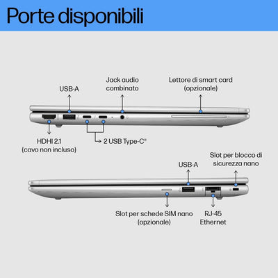 HP EliteBook 660 G11 Intel Core Ultra 5 135U Computer portatile 40,6 cm (16") WUXGA 16 GB DDR5-SDRAM 512 GB SSD Wi-Fi 6E (802.11ax) Windows 11 Pro Argento [9Y7D5ET#ABZ]