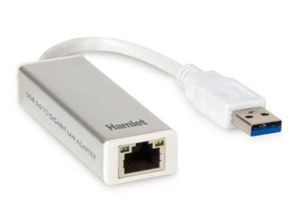 Hamlet Adattatore USB 3.0 to Gigabit Lan velocità di trasfermento fino a 5 Gbps [HNU3GIGA]