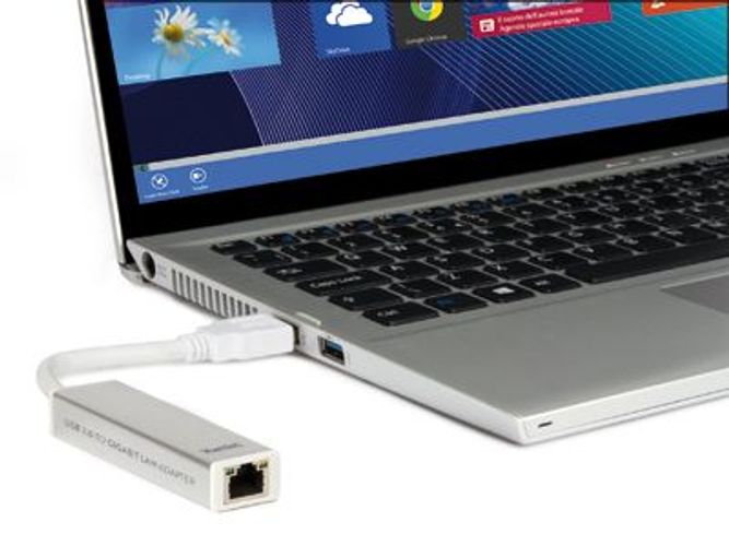 Hamlet Adattatore USB 3.0 to Gigabit Lan velocità di trasfermento fino a 5 Gbps [HNU3GIGA]