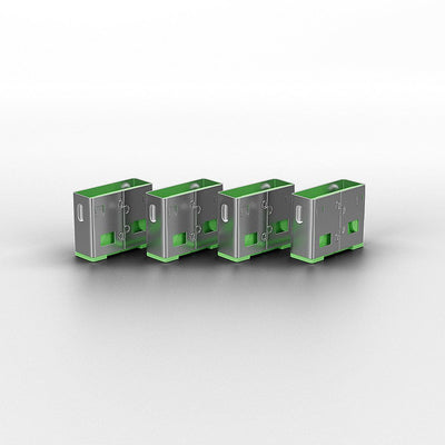 Lindy 40461 clip sicura Bloccaporte USB tipo A Verde Acrilonitrile butadiene stirene (ABS) 10 pz [LINDY40461]