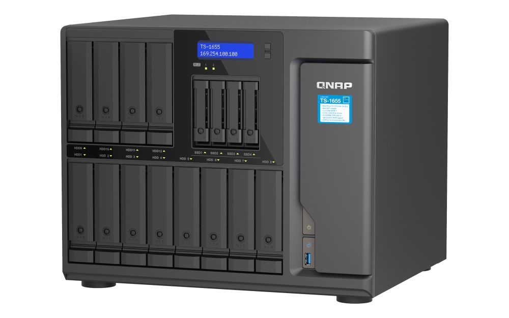 QNAP TS-1655 NAS Tower Intel Atom C5125 8 GB DDR4 0 TB QNAP Turbo System Nero [TS-1655-8G]