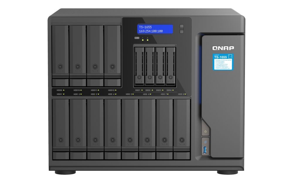 QNAP TS-1655 NAS Tower Collegamento ethernet LAN Nero C5125 [TS-1655-8G]