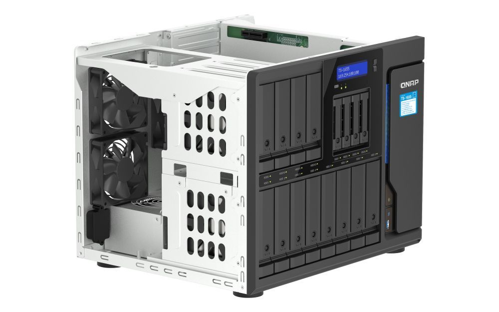QNAP TS-1655 NAS Tower Intel Atom C5125 8 GB DDR4 0 TB QNAP Turbo System Nero [TS-1655-8G]