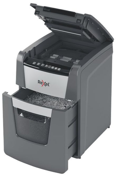 Rexel Distruggidocumenti automatico Optimum AutoFeed+ 100X con taglio a frammenti [2020100XEU]