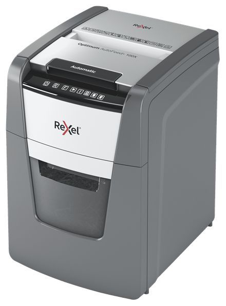 Rexel Distruggidocumenti automatico Optimum AutoFeed+ 100X con taglio a frammenti [2020100XEU]