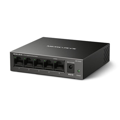 Mercusys MS105GS switch di rete Non gestito Gigabit Ethernet (10/100/1000) Nero [MS105GS]