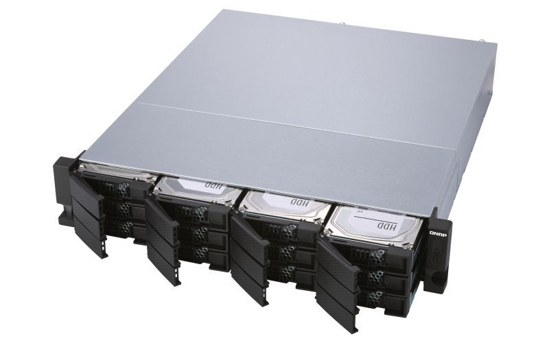 QNAP TL-R1200S-RP contenitore di unità di archiviazione Box esterno HDD/SSD Nero, Grigio 2.5/3.5" [TL-R1200S-RP]
