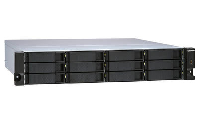 QNAP TL-R1200S-RP contenitore di unità di archiviazione Box esterno HDD/SSD Nero, Grigio 2.5/3.5" [TL-R1200S-RP]