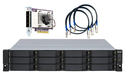 QNAP TL-R1200S-RP contenitore di unità di archiviazione Box esterno HDD/SSD Nero, Grigio 2.5/3.5" [TL-R1200S-RP]