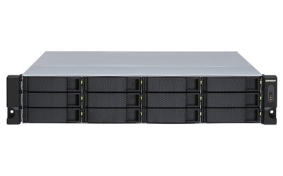 QNAP TL-R1200S-RP contenitore di unità di archiviazione Box esterno HDD/SSD Nero, Grigio 2.5/3.5" [TL-R1200S-RP]