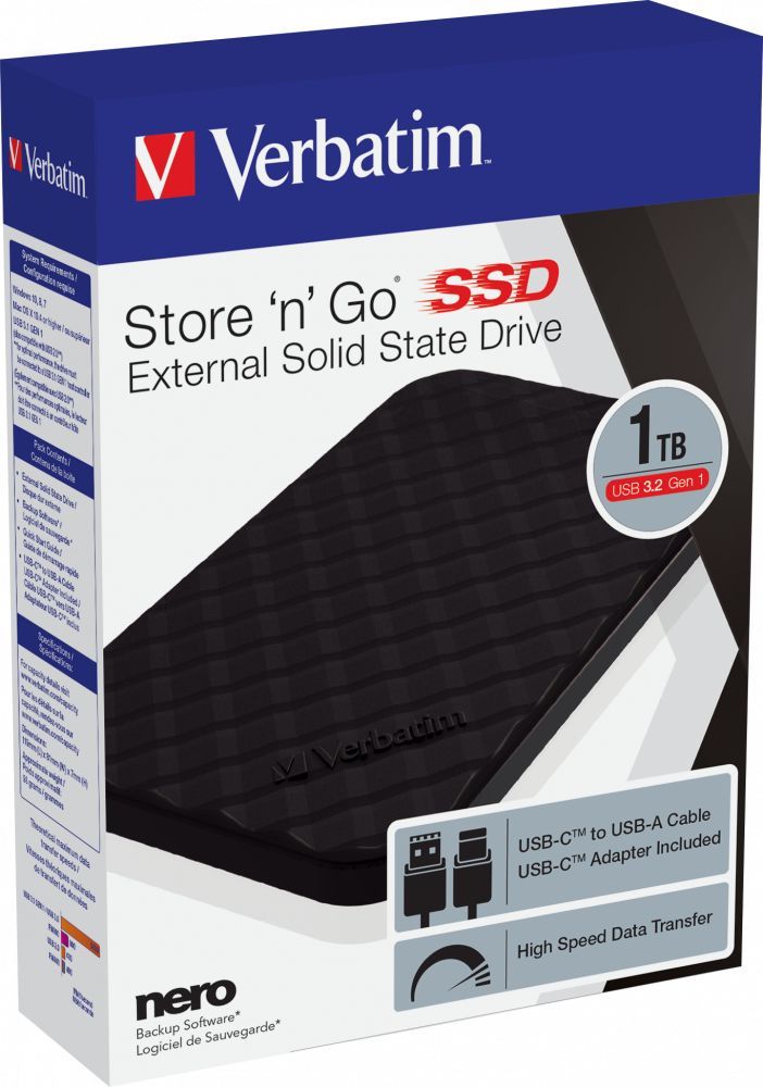 Verbatim SSD Portatile Store 'n' Go USB 3.2 GEN 1 1 TB [53230]
