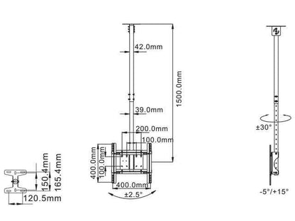 ITB MB5460 Supporto per display espositivi 116,8 cm (46") Nero [MB5460]