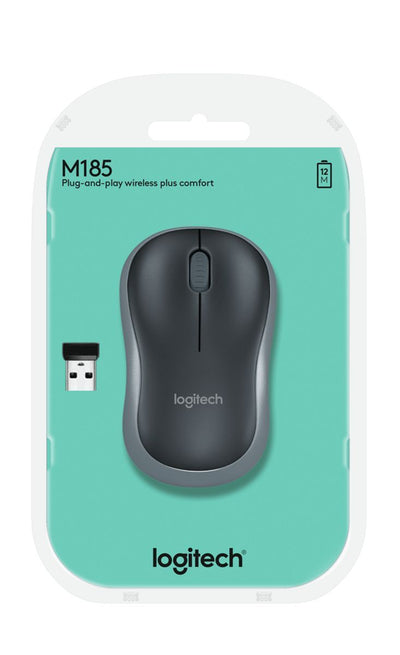 Logitech M185 mouse wireless (nero) [910-002235]