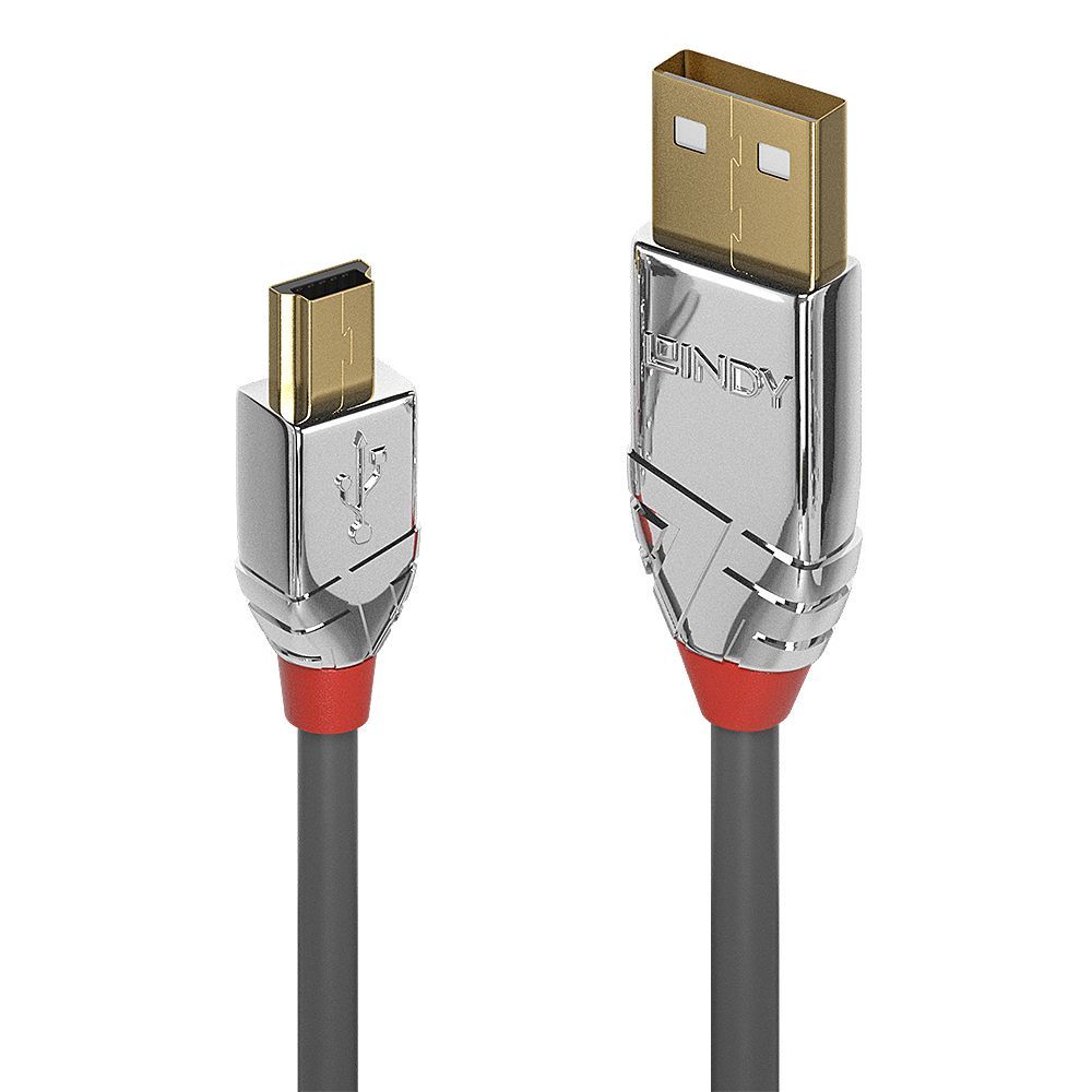 Lindy 36630 cavo USB 0,5 m USB 2.0 USB A Mini-USB B Grigio [LINDY36630]