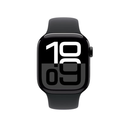 Apple Watch Series 10 Serie 10 GPS 42mm Cassa in Alluminio color Jet Black con Nero Sport Band - S/M [MWWE3QL/A]