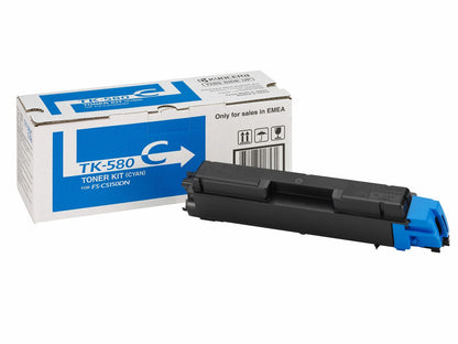 KYOCERA TK-580C cartuccia toner 1 pz Originale Ciano [1T02KTCNL0]