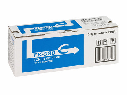 KYOCERA TK-580C cartuccia toner 1 pz Originale Ciano [1T02KTCNL0]