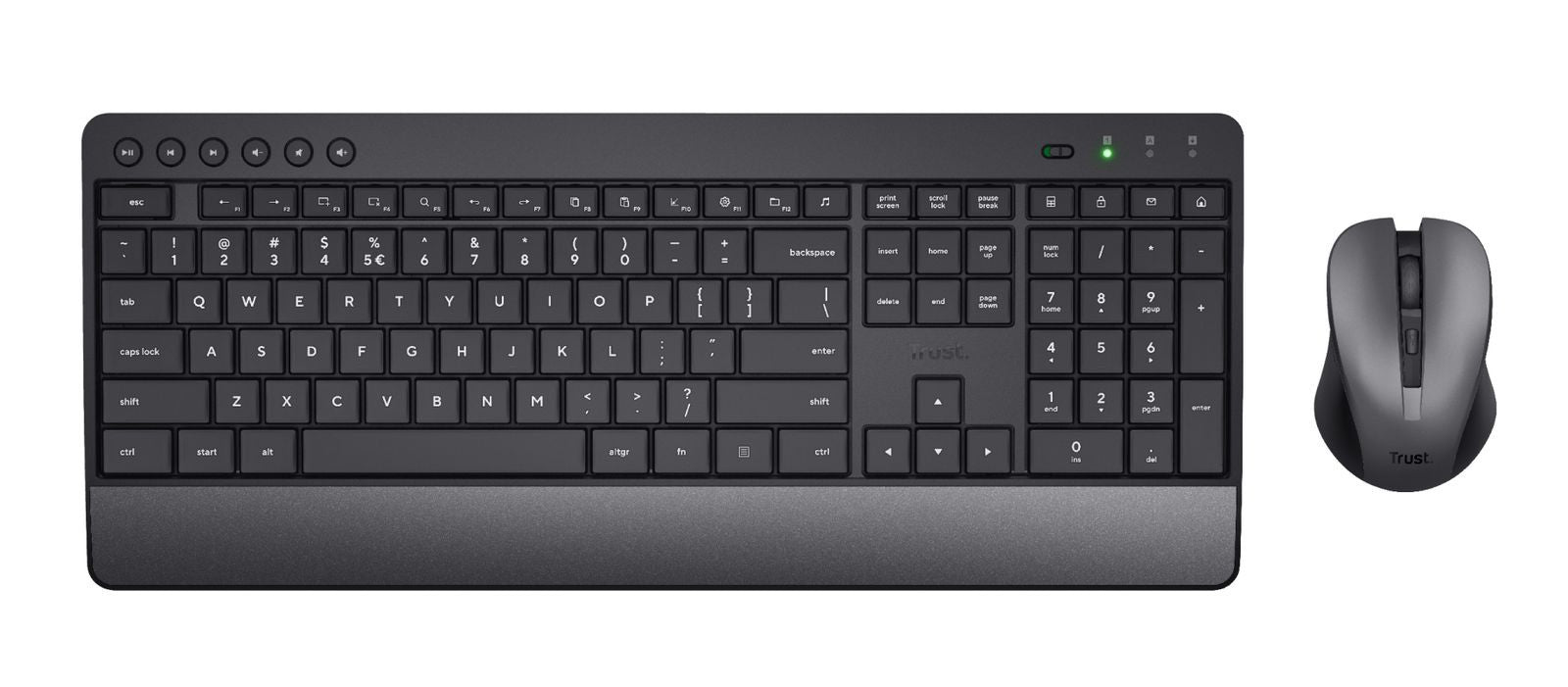 Trust Trezo tastiera Mouse incluso Universale RF Wireless QWERTY Italiano Nero [24530]