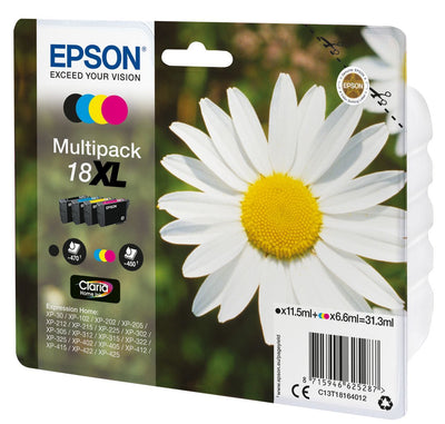 Epson Daisy Multipack Margherita 4 colori Inchiostri Claria Home 18XL [C13T18164012]