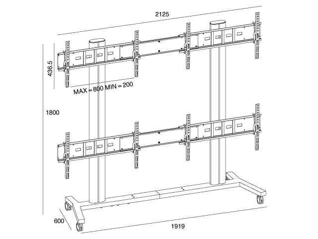 ITB MB9710 signage display mount 139,7 cm (55") Nero [MB9710]