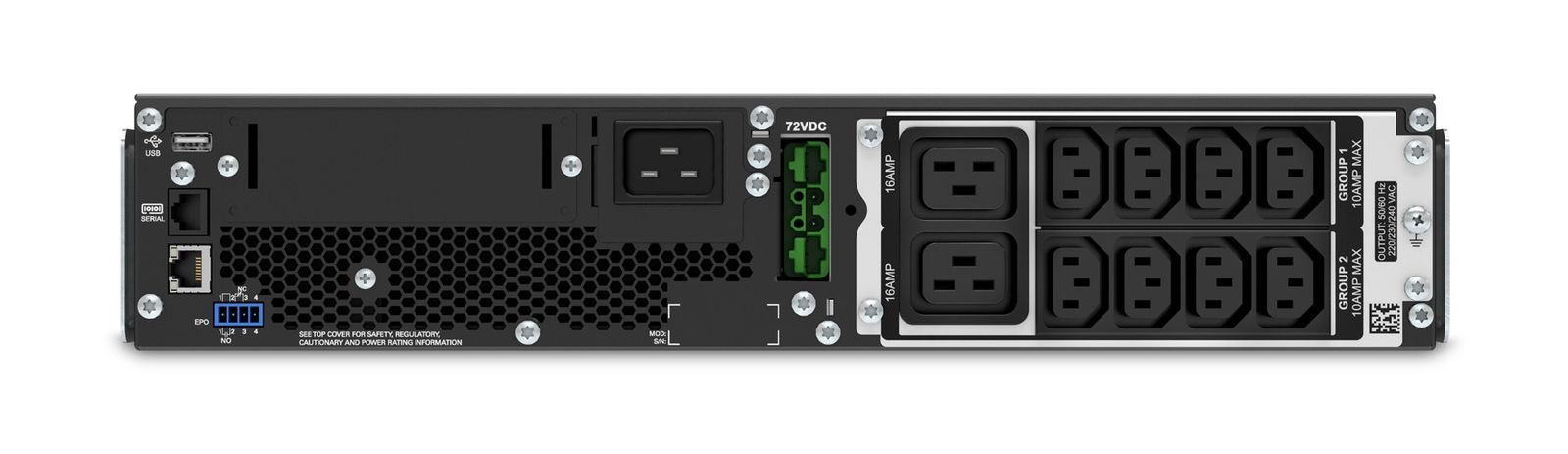 APC Smart-UPS gruppo di continuità (UPS) Doppia conversione (online) 2,2 kVA 1980 W 10 presa(e) AC [SRT2200RMXLI]