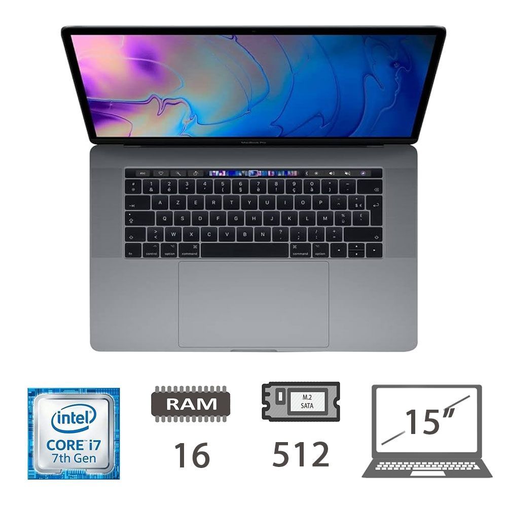 MBP 15,4 T.BAR(2017)I7-7820HQ/16/512/SLV/2Y - B [007391PCR-EU]