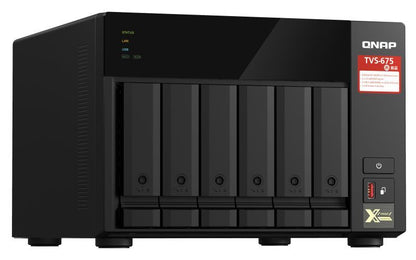 QNAP TVS-675 NAS Tower ZhaoXin KaiXian KX-6000 KX-U6580 8 GB DDR4 0 TB QuTS hero Nero [TVS-675-8G]