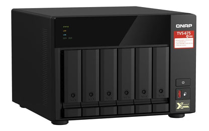 QNAP TVS-675 NAS Tower ZhaoXin KaiXian KX-6000 KX-U6580 8 GB DDR4 0 TB QuTS hero Nero [TVS-675-8G]