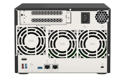 QNAP TVS-675 NAS Tower ZhaoXin KaiXian KX-6000 KX-U6580 8 GB DDR4 0 TB QuTS hero Nero [TVS-675-8G]