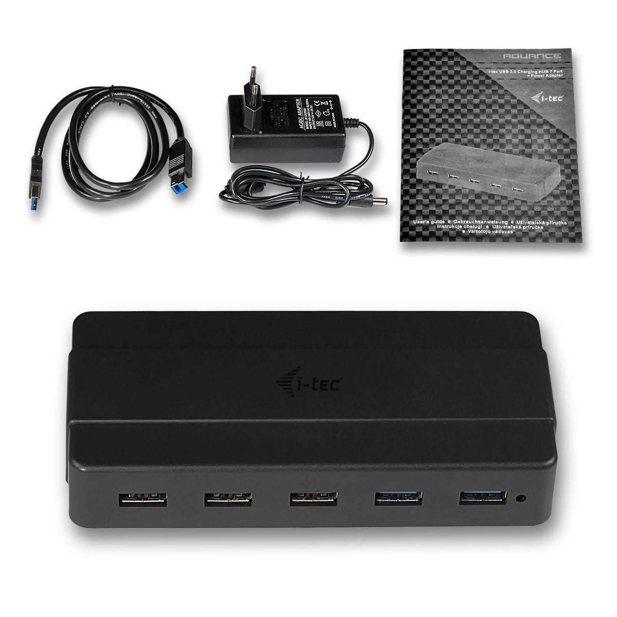 i-tec U3HUB742 hub di interfaccia USB 3.2 Gen 1 (3.1 Gen 1) Type-B 5000 Mbit/s Nero [U3HUB742]