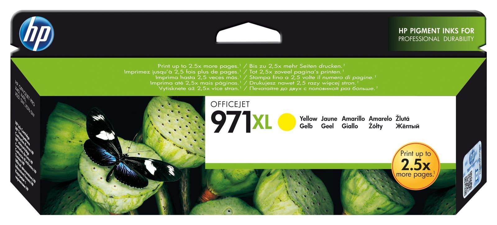 HP Cartuccia originale inchiostro giallo ad alta capacità 971XL [CN628AE]