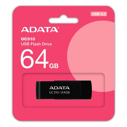 ADATA UC310 unità flash USB 64 GB USB tipo A 3.2 Gen 1 (3.1 Gen 1) Nero [UC310-64G-RBK]