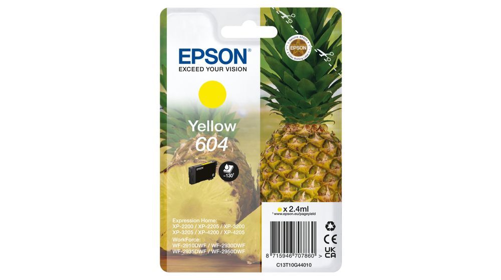 Epson 604 cartuccia d'inchiostro 1 pz Originale Resa standard Giallo [C13T10G44010]