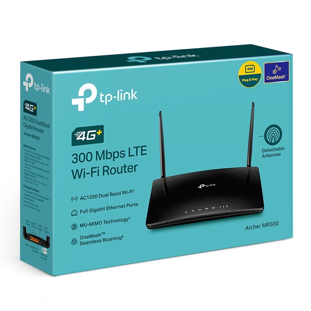 TP-Link Archer MR500 router wireless Gigabit Ethernet Dual-band (2.4 GHz/5 GHz) 4G Nero [ARCHERMR500]