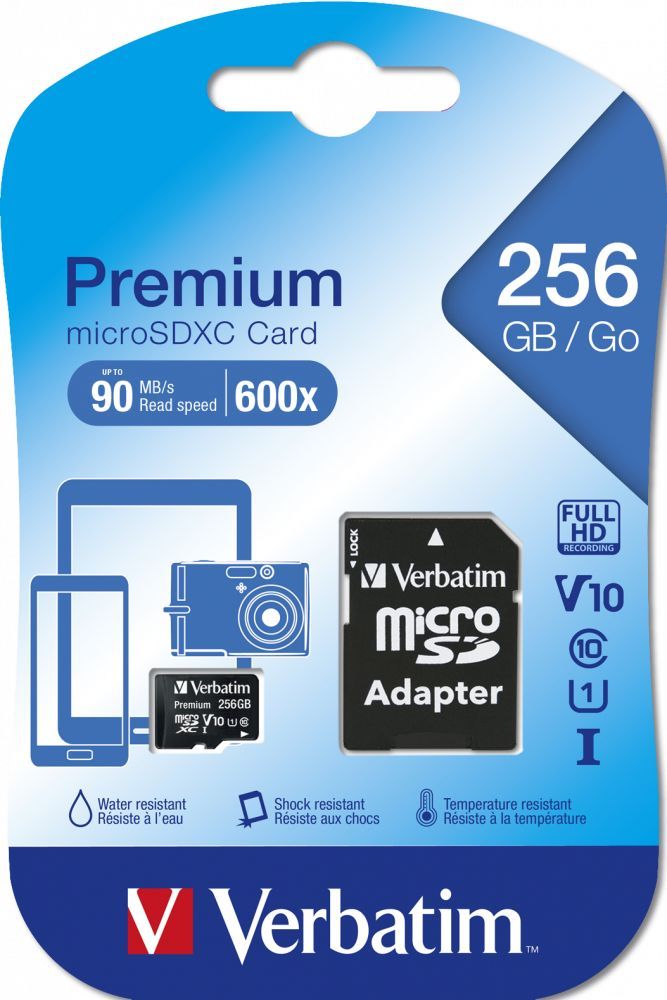 Verbatim Premium U1 256 GB MicroSDXC UHS-I Classe 10 [44087]